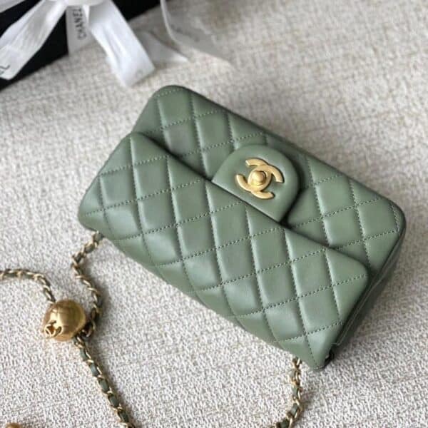 Chanel Mini Flap Bag Light Green