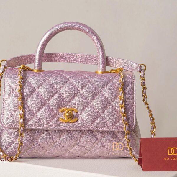 Chanel 2.55 Caviar Medium Classic Double Flap Bag Pink