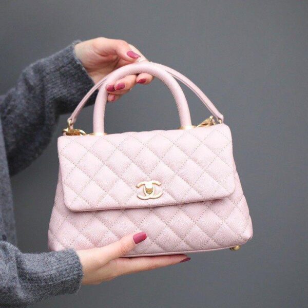 Chanel 2.55 Caviar Medium Classic Double Flap Bag Pink