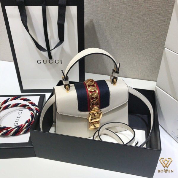 Gucci Sylvie Small Shoulder Bag White