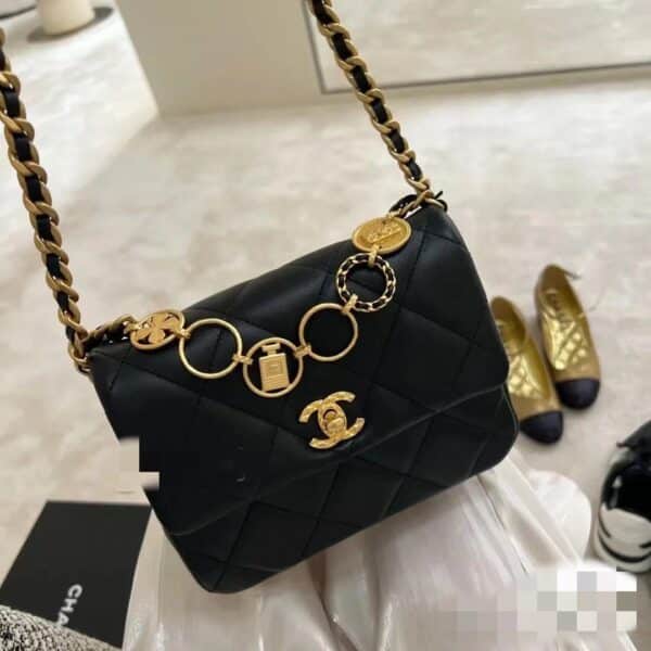Chanel 23B Gold Coin Mouth Cap Bag